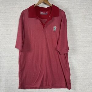 Stanford Cardinal Mens XL Polo Performance DryTech Cutter &‎ Buck Short Sleeve
